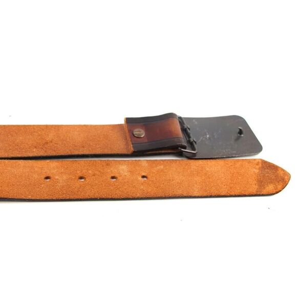 SCUBA TOOLED BROWN GENUINE LEATHER 1 5/8"Wd CASUAL DRESS MEN'S BELT Sz 32 (F99 - Picture 12 of 12